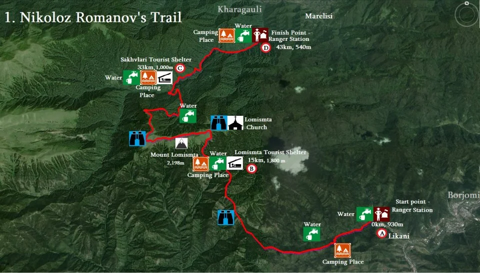 Nikoloz romanov's trail