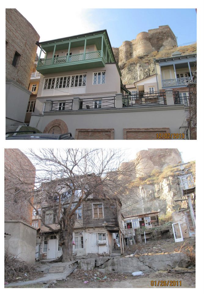 Old Tbilisi before and after reabilitation