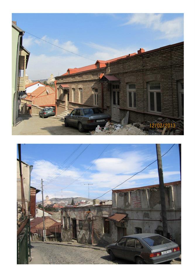 Old Tbilisi before and after reabilitation