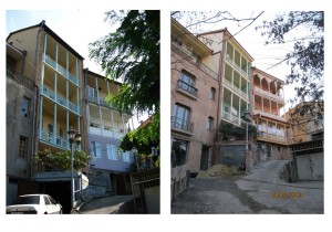 Old tbilisi before and after reabilitation