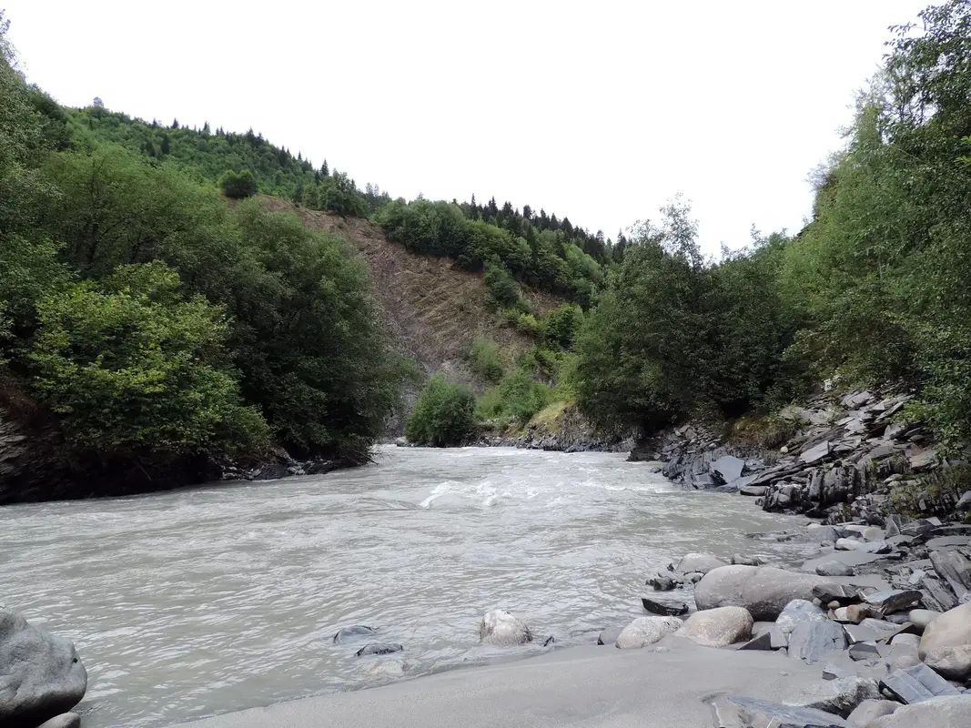Looking for gold in Svaneti 2 River Enguri