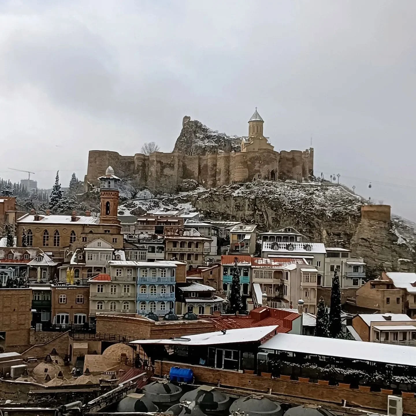 Winter Narikala fortress view