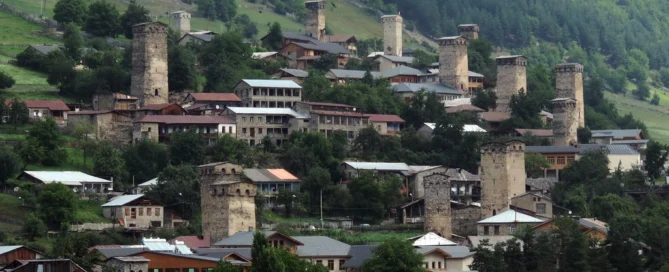 Mestia travel guide town center view